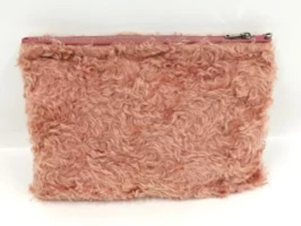 Miu Miu Clutch Fur Bag Pink
